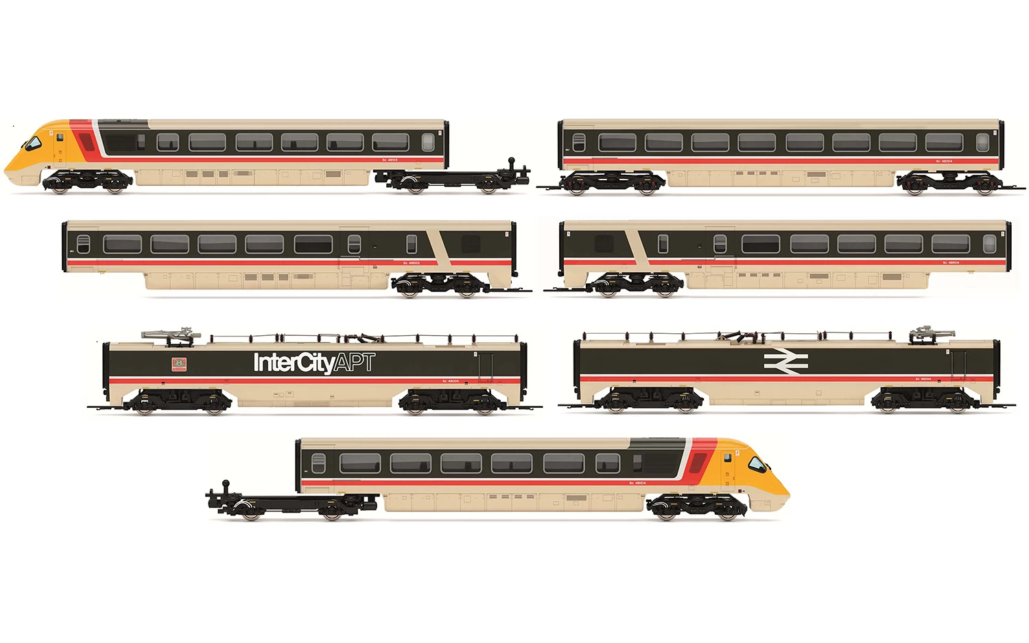 Hornby OO BR, Class 370 Advanced Passenger Train, Sets 370001 And 370002, 7 Car Train Pack - Era 7 1 Hornby OO BR, Class 370 Advanced Passenger Train, Sets 370001 And 370002, 7 Car Train Pack - Era 7