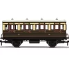 Hornby OO GWR, 4 Wheel Coach, 1ST Class, Fitted Lights, 143 - ERA 2/3