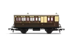 Hornby OO GWR, 4 Wheel Coach, Brake 3RD Class, Fitted Lights, 301 - ERA 2/3