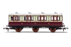 Hornby OO LNWR, 6 Wheel Coach, 1ST Class, Fitted Lights, 1889 - ERA 2