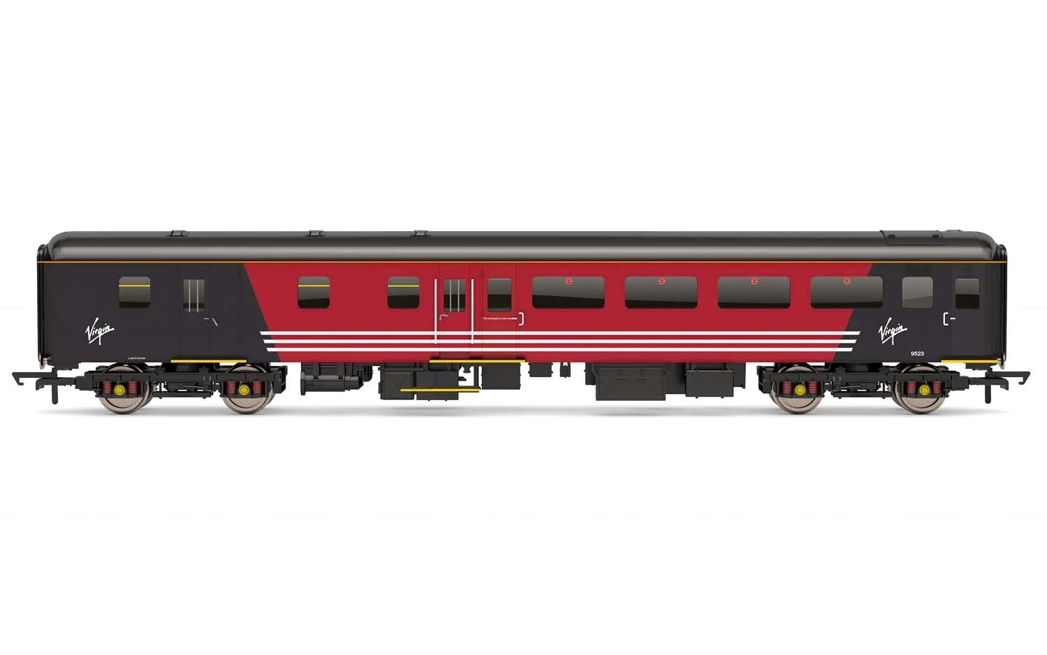 Hornby OO Virgin Trains, Mk2F Brake Standard Open, 9523 - Era 9 1 Hornby OO Virgin Trains, Mk2F Brake Standard Open, 9523 - Era 9