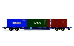Hornby OO Touax, KFA Container Wagon With 3 X 20' Containers - Era 11