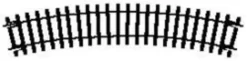 Hornby OO/HO Curve 2nd Radius Standard 438mm 22.5 Degrees