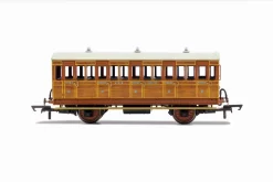 Hornby R40104A GNR, 4 Wheel Coach, 3rd Class, Fitted Lights, 1505 – Era 2