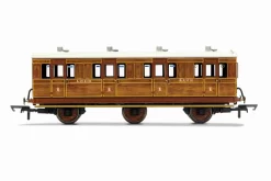 Hornby R40127 LNER, 6 Wheel Coach, 1st Class, Fitted Lights, 4172 – Era 3