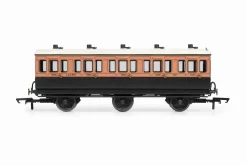 Hornby R40291 LSWR, 6 Wheel Coach, 3rd Class, 821 – Era 2