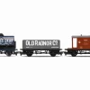 Hornby R60047 RailRoad Triple Wagon Pack, Mixed Wagons With Brake Van – Era 3