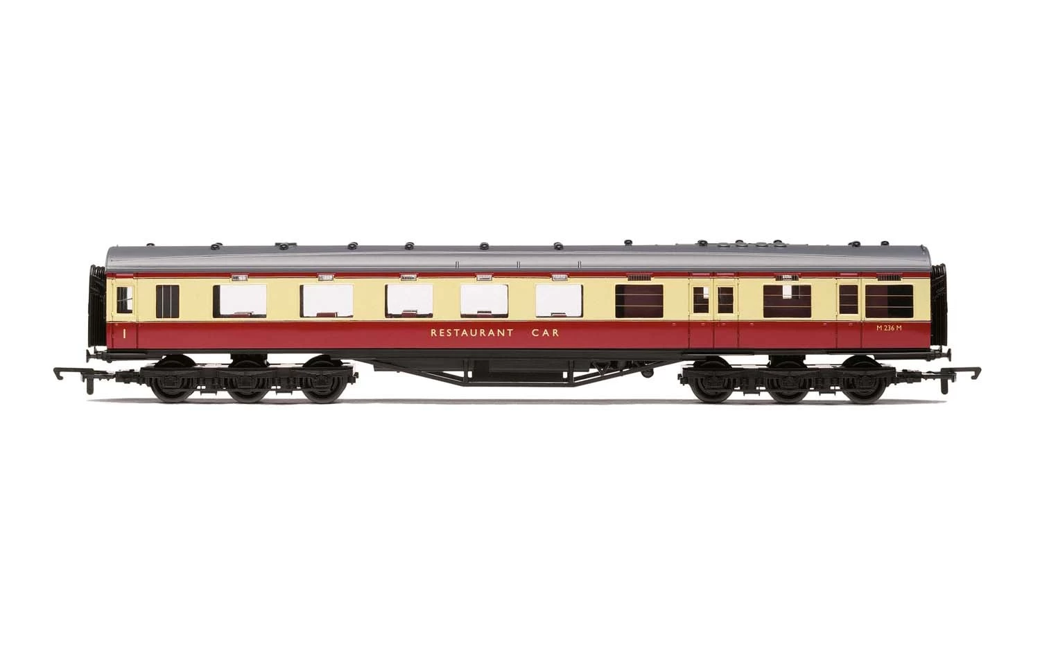 Hornby R4188D OO British Railways Period II 68' Dining/Restaurant Car #M236M 1 Hornby R4188D OO British Railways Period II 68' Dining/Restaurant Car #M236M