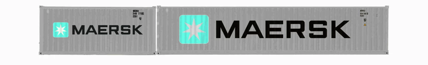 Hornby R60126 Maersk Sealand, Container Pack, 1 X 20′ And 1 X 40′ Containers – Era 11 1 Hornby R60126 Maersk Sealand, Container Pack, 1 X 20′ And 1 X 40′ Containers – Era 11